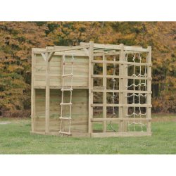 Carlo klatrestativ / legeplads m. rutsjebane, klatrevg, klatrestige, armgang og mere