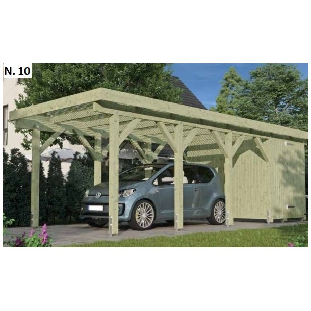 Bravo carporte med fladt tag