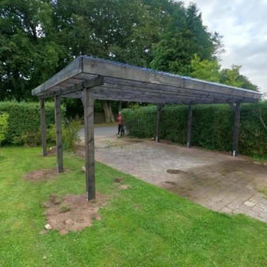 Jmkiil standard dobbelt carport i grå (carport model)