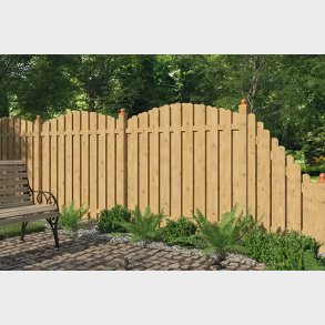 Plankehegn med bue i l�rk 180x180/160cm - model Castella