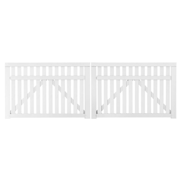 Country dobbeltlge i hvid 300x96cm (BxH)