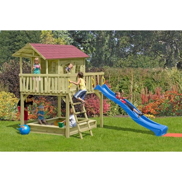 Slvklasse: Crazy Maxi trlegehus p stolper 1,8m2 + terrasse