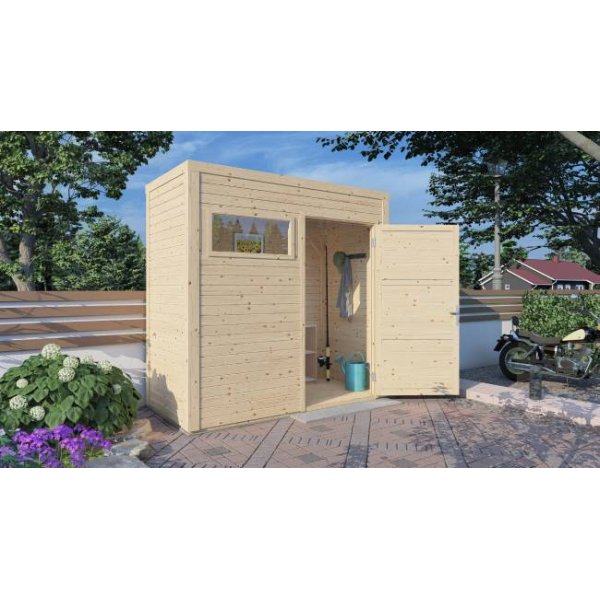 Cubo havehus model 1 på 2,55m2 i ubehandlet træ