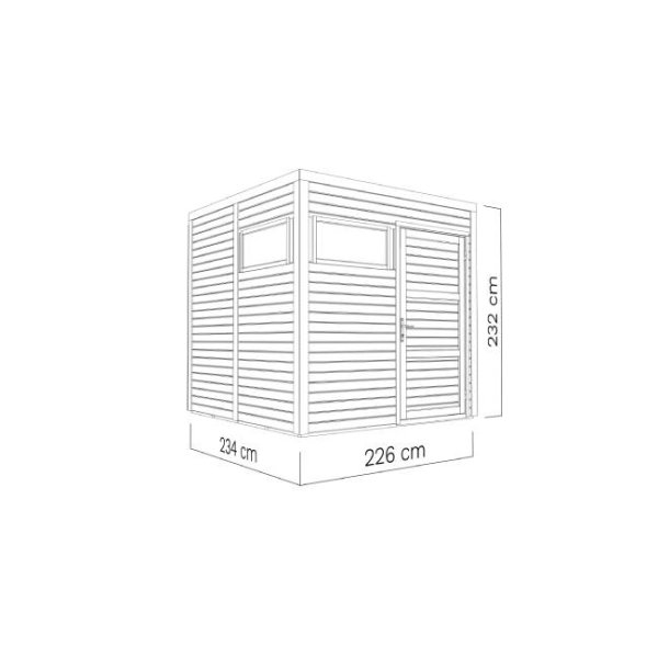Cubo havehus model 2 på 5,1m2 i ubehandlet træ