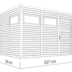 Cubo havehus model 3 p 7,65m2 i grundmalet gr