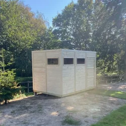 Cubo havehus model 3 på 7,65m2 i ubehandlet træ