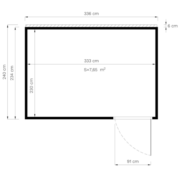 Havehus/hjemmekontor Cubus model 3