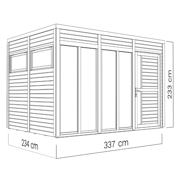 Havehus/hjemmekontor Cubus model 3