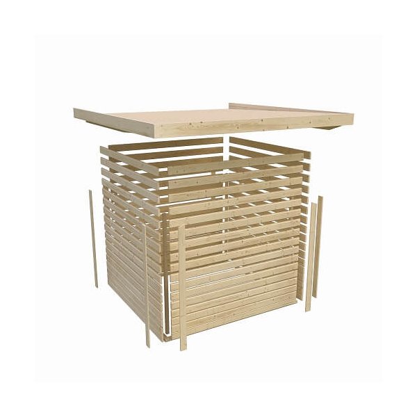 Havehus Cubus model 2 i ubehandlet på 7,7m2 + udhæng