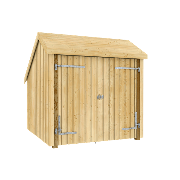 Guldklasse: Cykelskur med dobbeltdr p 5,7m2