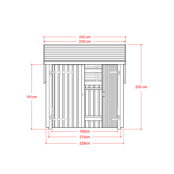 Guldklasse: Cykelskur med dobbeltdr p 5,7m2