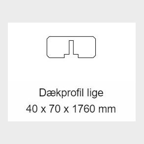 Hjemsted plank d�kprofil i brun trykimpr�gneret 40x70x1760mm