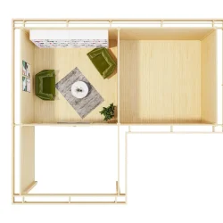 Bredebro model 2 havehus / anneks med terrasse i ubehandlet p 23,5m2 + 8,75m2