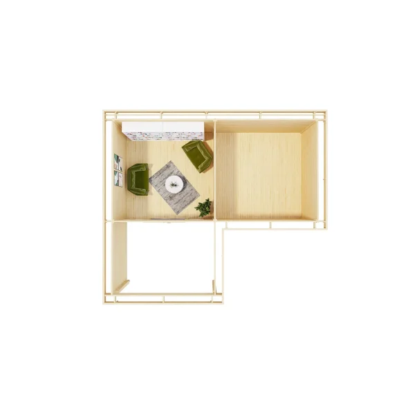 Bredebro model 2 havehus / anneks med terrasse i ubehandlet p 23,5m2 + 8,75m2