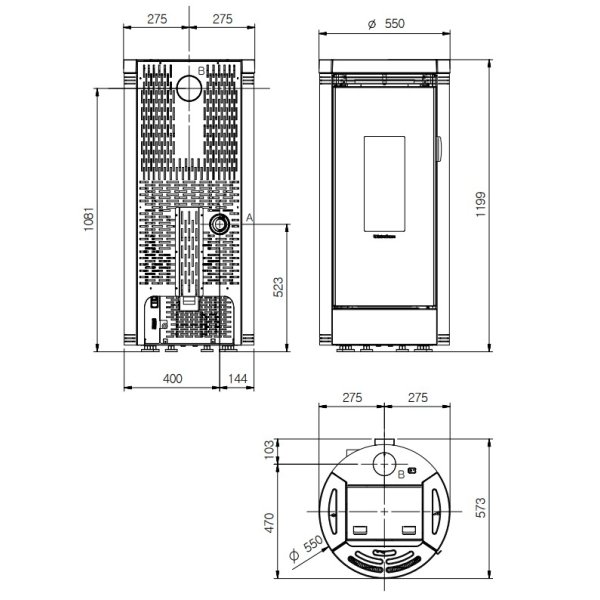 Debby pilleovn 9 kW – effektiv, elegant og intelligent varme til op til 170 m²