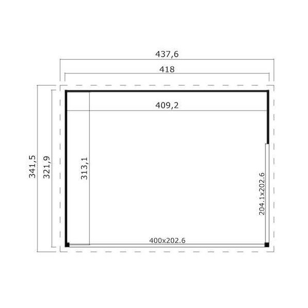 Hjemsted Eksklusiv anneks/havehus model 2.1 i ubehandlet p 12,82m2