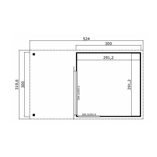 Hjemsted Eksklusiv anneks/havehus model 1.1 i ubehandlet p 8,48m2 + udhng