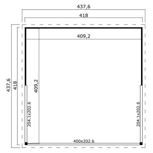 Hjemsted Eksklusiv anneks/havehus model 5 i ubehandlet p 16,74m2