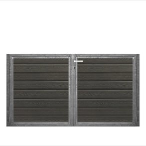 K2 komposit dobbeltlge ex. stolper 200cm i bredden x den valgte hjde