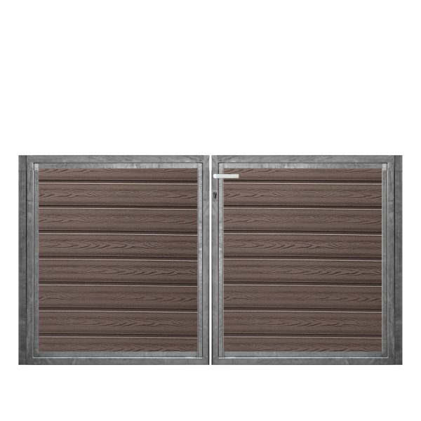 K2 komposit dobbeltlge ex. stolper 200cm i bredden x den valgte hjde