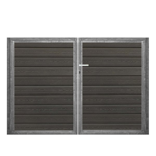 K2 komposit dobbeltlge ex. stolper 200cm i bredden x den valgte hjde