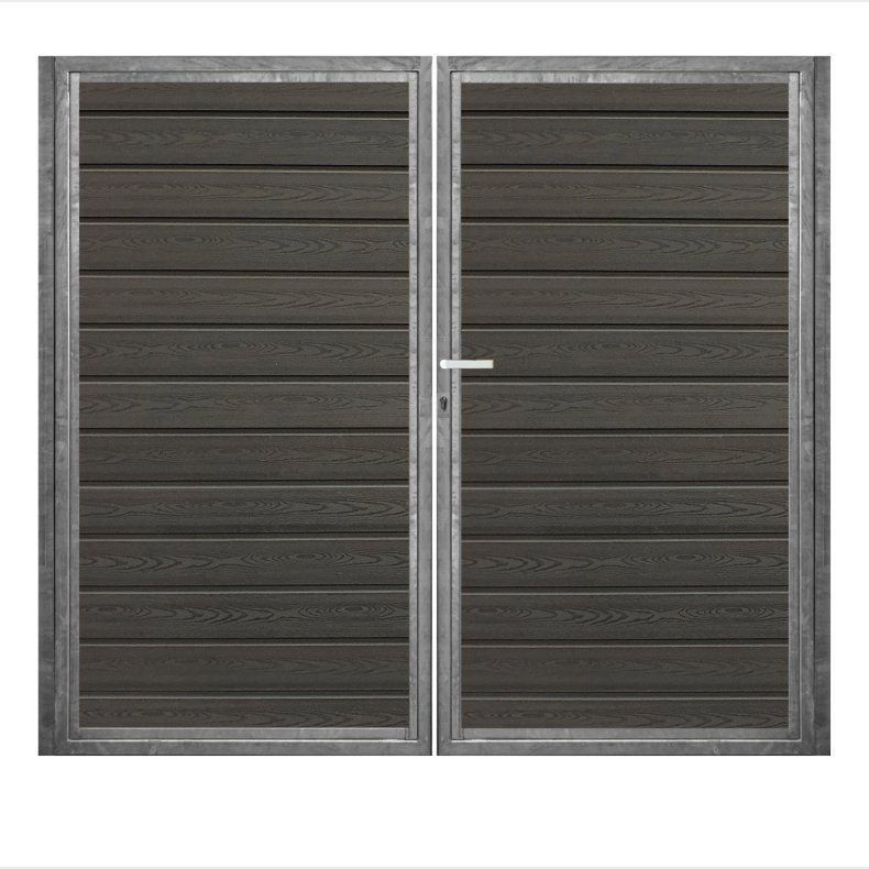 K2 komposit dobbeltlge ex. stolper 200cm i bredden x den valgte hjde