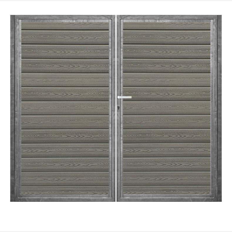 K2 komposit dobbeltlge ex. stolper 200cm i bredden x den valgte hjde