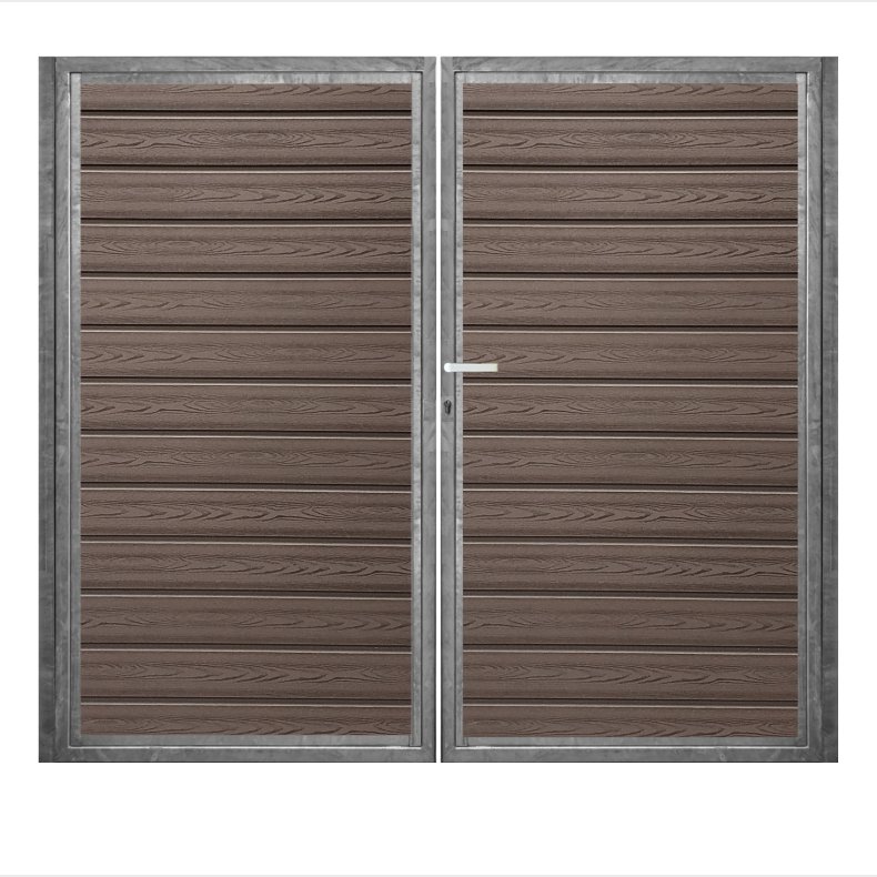 K2 komposit dobbeltlge ex. stolper 200cm i bredden x den valgte hjde