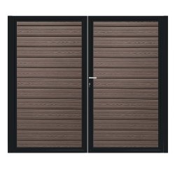 K2 komposit pulverlakeret sort dobbeltlge ex. stolper 200cm i bredden x den valgte hjde