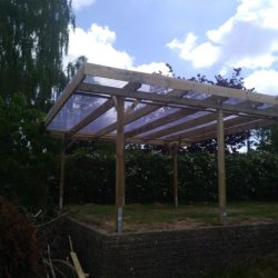 Dobbeltcarport med fladt tag – model “Bov” 500x510 cm - Bronzeklasse