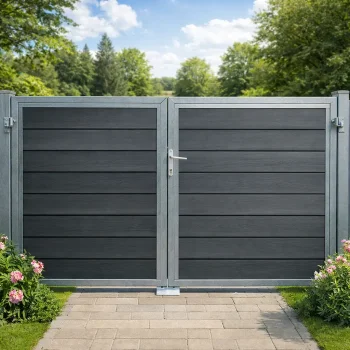 Nice dobbeltl�ge i gr� inkl. stolper 197x180cm (BxH)