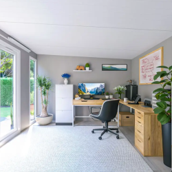 Dominator isoleret hjemmekontor 4,5x3,5m BxD på 15,75m2 - (model 3.1)