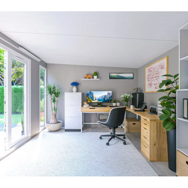 Dominator isoleret hjemmekontor 4,5x3,5m BxD på 15,75m2 - (model 3.1)