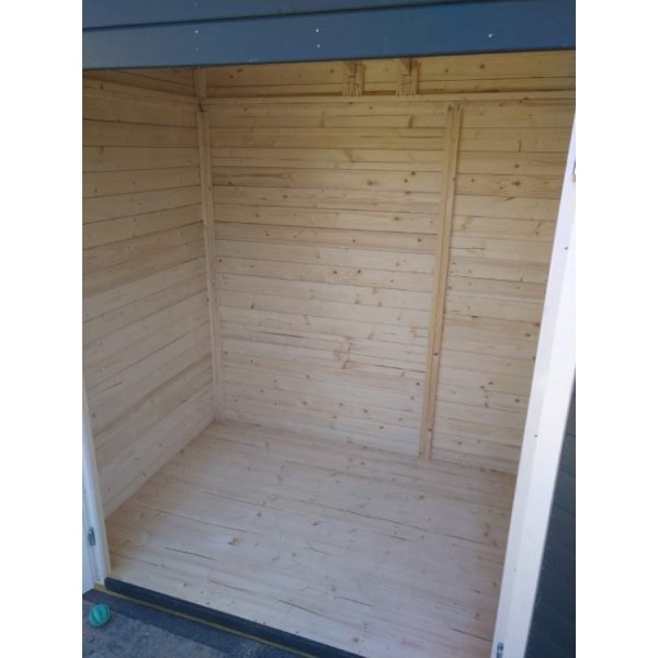 Dresden model 1 redskabsskur i grundmalet antracit på 2,2m2