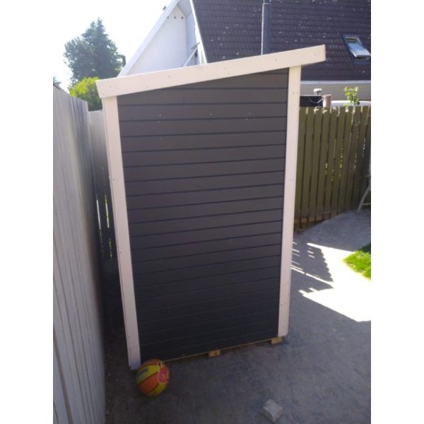 Dresden model 1 redskabsskur i grundmalet antracit på 2,2m2