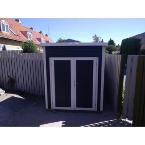 Dresden model 1 redskabsskur i grundmalet antracit p 2,2m2