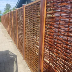 Pileflethegn med ramme  model Ebeltoft inkl. trstolper og tilbehr - Slvklasse