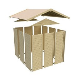 Udstillingsmodel kun til afhentning: Redskabsskur 4,7m2 i elementer model Hjemsted budget