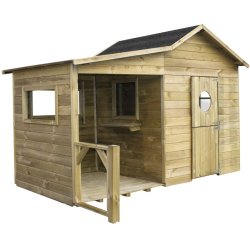 Legehus Ella  trlegehus med terrasse, bnk og kbmandsdisk