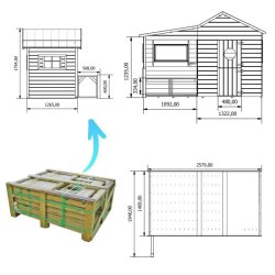 Legehus Ella  trlegehus med terrasse, bnk og kbmandsdisk