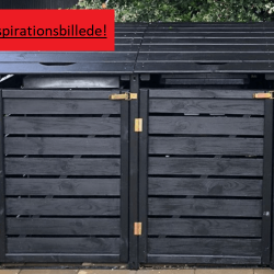 Skraldespandsskjuler Budget model EMMA til 2 spande