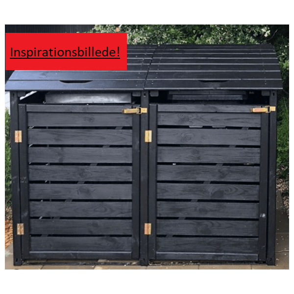 Skraldespandsskjuler Budget model EMMA til 2 spande