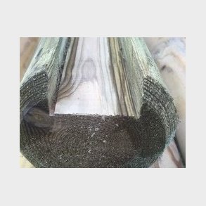 Endestolpe 1 spor, i trykimprgneret NTR KL.A. fyrretr 14x300cm