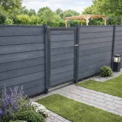 Nice kompositl�ge i alu antracitfarvet inkl. beslag og stolper 90cm i bredden x den valgte h�jde