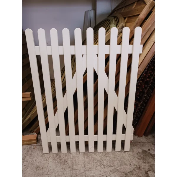 OUTLET: Retro stakitlge i hvid 100x120cm (BxH)