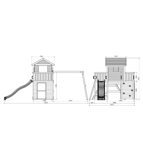 Multifort leget�rn trykimpr�gneret med gr�n rutsjebane