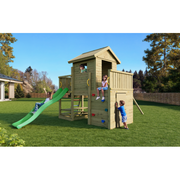 Multifort leget�rn trykimpr�gneret med gr�n rutsjebane