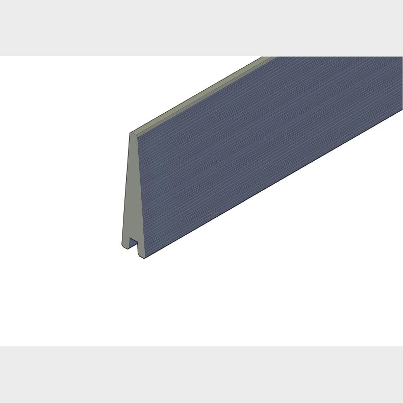 FT systemhegn i dobbeltklink profil med systemstolper i tr - Slvklasse