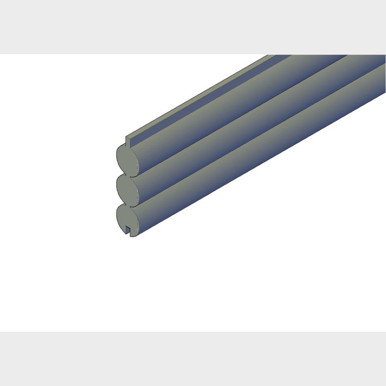 Rafte hegnsprofil i grnt trykimprgneret tr