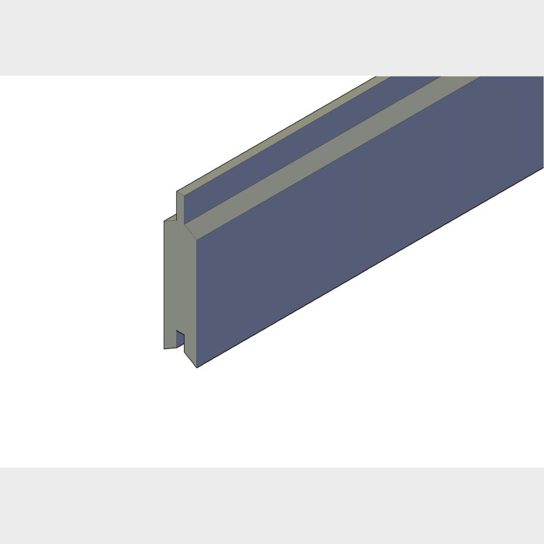 FT systemhegn skyggefugeprofil inkl. systemstolper i tr og tilbehr